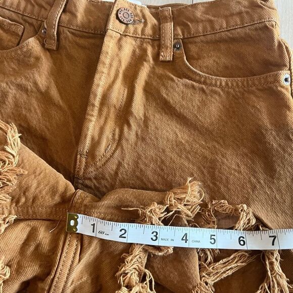 BDG Brown Distressed Women Shorts - Picture 3 of 9